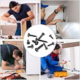 qxayxa 520 Pcs Mini Self Tapping Screws M2-M3 Black Torx Kit view 6