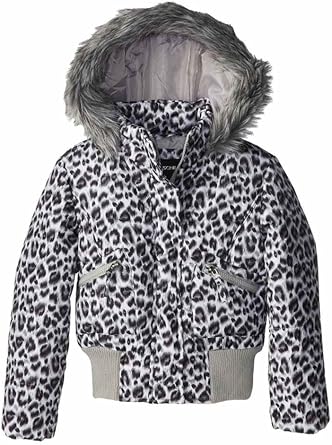 leopard print fur coat with hood