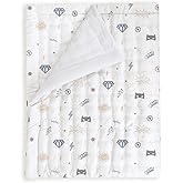 MakeMake Organics Organic Toddler Comforter GOTS Certified Organic Kids Blanket Cotton Infill Tufted - Reversible Ultra Soft Breathable Boys Girls Superheros(44"x60", Mighty Heros)