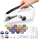 Portable Mini Sewing Machine for Beginners， Portable Handheld Sewing Machine with Dual Speed & Power Modes - Quick Stitch for Home Travel DIY Repairs， Easy to use