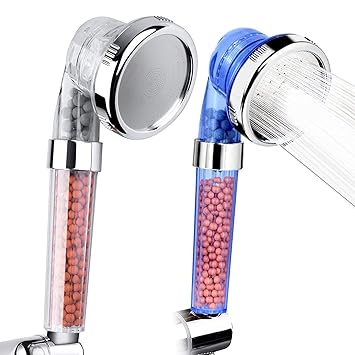 Handbrause, Duschkopf,3 Modi Mineral Ball Filter 200% Hoher Druck 30% spart Wasser