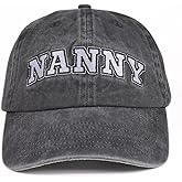 InnoBeta Nanny Gifts Cap for Grandma, Funny Adjustable Embroidered Hat Gifts for Birthday, Christmas, Grey