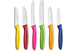 O.C.E.Paring Knife Set, Paring Knives Set of 6, Small Kitchen Knife Set for Fruit and Vegetable，Stainless Steel Blade，Paring 