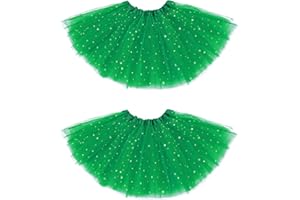 Century Star 2 Pack Sparkle Tutu for Toddler Girls Ballet Dance Skirt Princess Baby Kid Dress up Birthday Party 3 Layers 2-8T