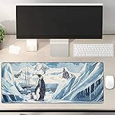 Turamurra Penguin Gaming Mouse Pad Gifts 31.5" x 11.8", Non-Slip Rubber Base MousePads for Computers Laptop School Office Home Accessories Decor, Mouse Pad, Keyboard Desk Mat