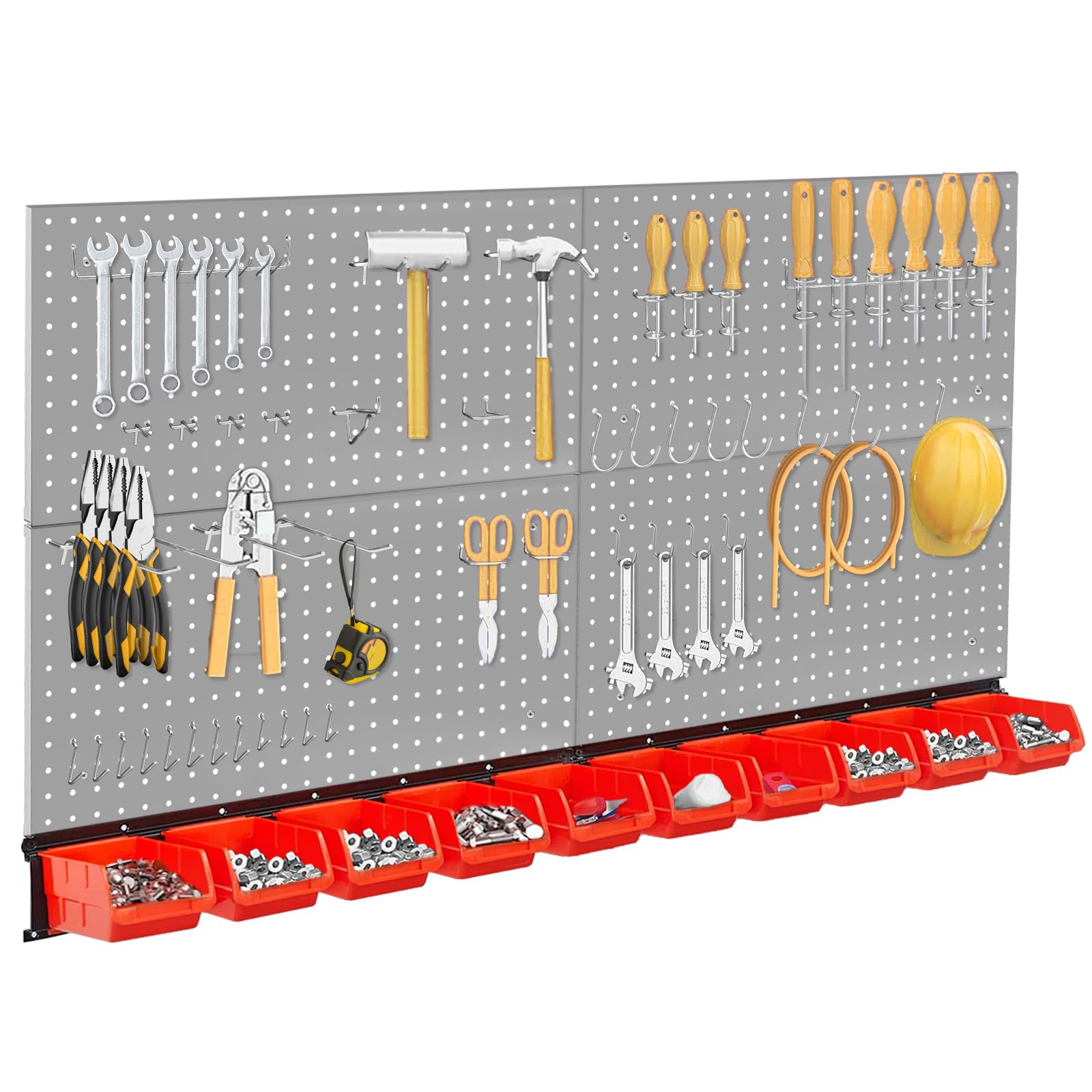 WALMANN 113PCS Pegboard Wall Organizer Kit With Pegboard - View #4