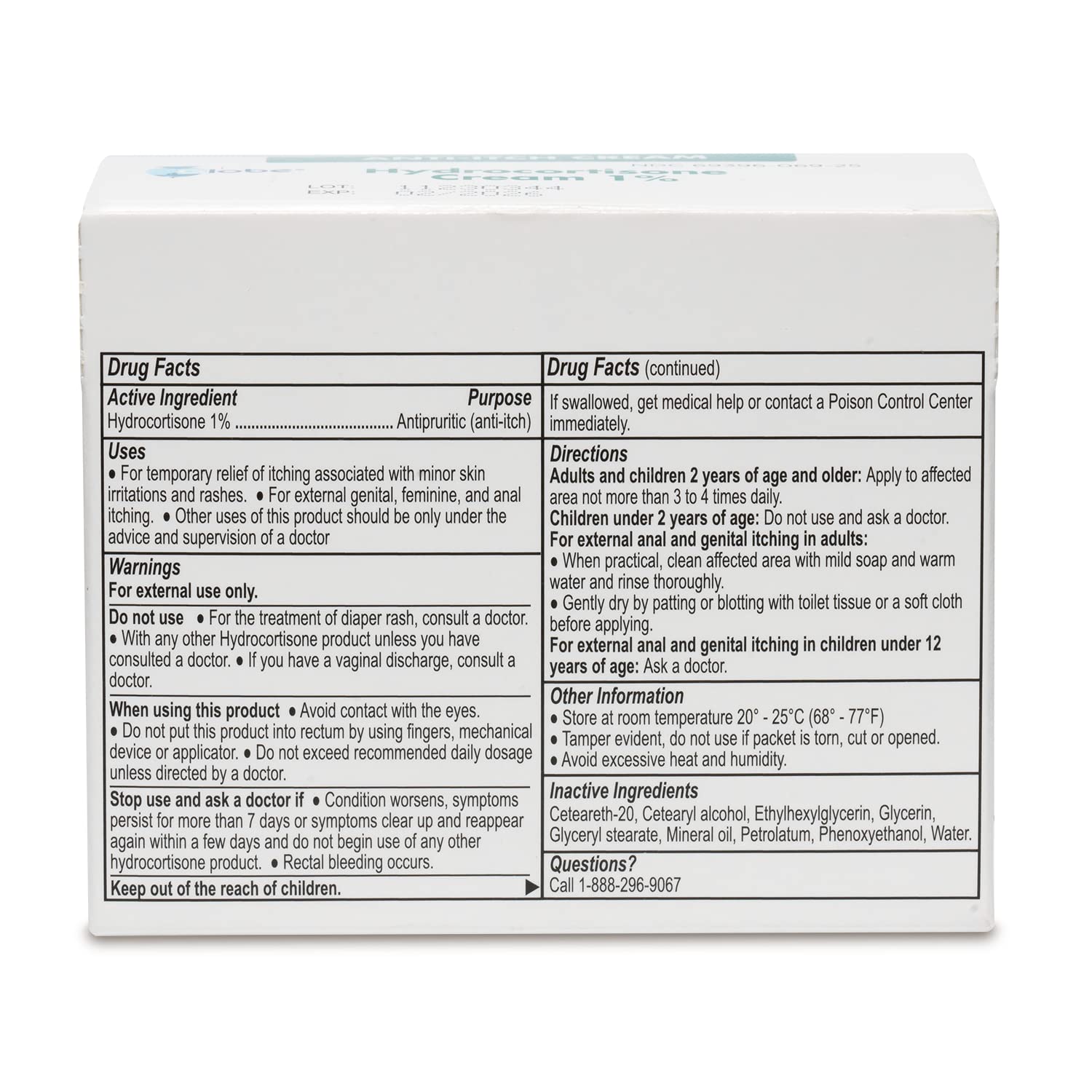 Globe (Box 25 Hydrocortisone 1% Maximum Strength Cream, (0.9g Packet) Anti-Itch Cream for Redness, Swelling, Itching, Rash, Bug Bites, Eczema, More