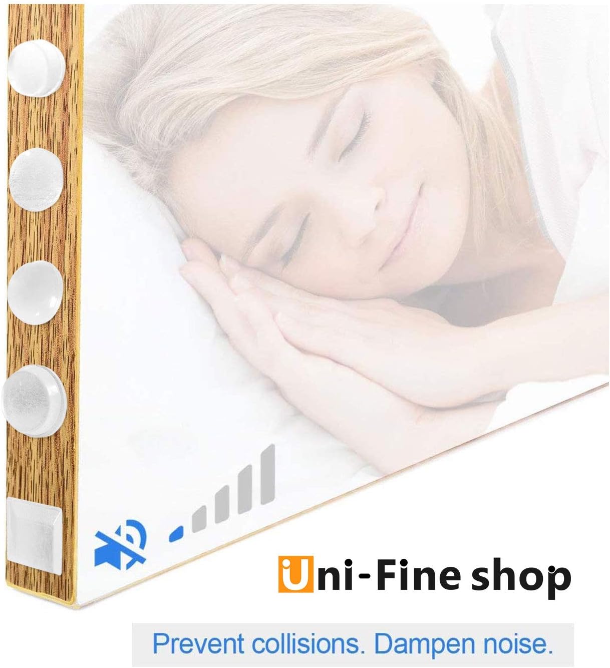 Uni-Fine 5 Sizes Clear Rubber Feet Soft Door Stopper Self-Adhesive Elastic Adhesive Bumper Pads Non-Slip Clear Bumpers Noise Dampening Pads for Furniture Cupboards - Image 5