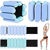Wrist Weights - 1 Pair (1 lb Each) | Adjustable Wearable Wrist Ankle Weights, Silicone Wrist Bangles Leg and Arm Weights for Women | Yoga, Dance, Pilates, Swimming, Walking and Gym