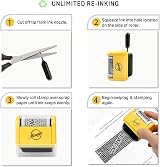 Miseyo Identity Theft Protection Roller Stamp Set Yellow 6 Refills Included view 4
