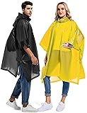 Borogo 2 Pack Rain Ponchos for Adults Reusable