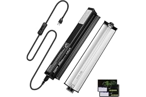 DXOPHIEX 8W HO T5 UVB Reptile Light, Reptile UVB Light Fixture with Bulb, Reptile Light Fixture with 10.0 UVB Bulb Terrarium Light for Bearded Dragon Turtles Lizard and Snake