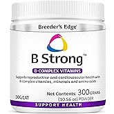 Breeder's Edge B Strong B-Complex Supplement for Dogs &amp; Cats, 300g Powder | B Vitamins Support Reproductive Health, Normal Heat Cycles, Hormonal Balance, Energy Metabolism, Appetite &amp; Vitality