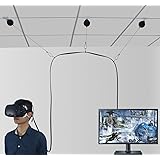 MIDWEC New Versi&oacute;n VR Retractable Cable Management System for HTC Vive Virtual Reality de auricular No More Worries about the Wire, Moving freely in the VR Game TG-3 M Adhesive Drill Free (Nueva versi&oacute;n)