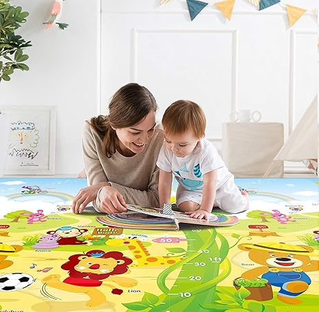 GYANVI Baby Mat Water Resistant Kids & Baby Playing Crawl Floor Mat (Random Colour & Design), Large(120 x 180 cm)