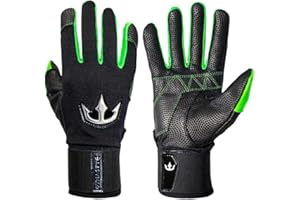 DYNASTY BASEBALL Bomb Squad Batting Gloves - Premium Goat Skin Leather, Full Wrist Support, Youth & Adult Sizes