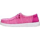 HEYDUDE Wendy Stretch Sox Fuchsia Pink Size 6, Women’s Shoes, Slip-on Loafers, Comfortable & Light-Weight