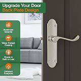 HANDLESTORE Shaped Scroll Door Handle Pack Polished Chrome 2.5" Latch 3" Hinges view 9
