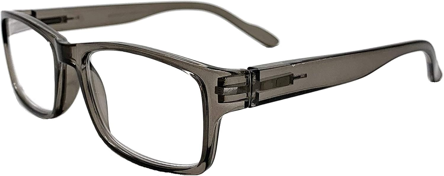 Readerest Blue Light Blocking Reading Glasses, UV Protection and Anti-Reflective Lenses, Spring Hinge Computer Reading Glasses, Urban Smoke (Charcoal, 1.50 Magnification)
