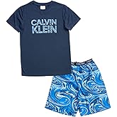 Calvin Klein Boys' Two Piece Sleepwear Top and Bottom Pajama Set