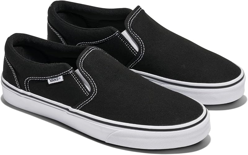 Asher, Sneaker Homme, Noir ((Canvas) Black/White), 45 EU