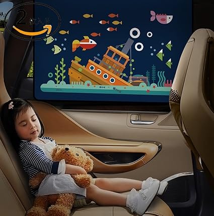 Amazon Viyor 車用カーテン 日よけ 後部座席 車窓サンシェード 可愛い Uvカット カーテン サカナ 2枚入り サンシェード ベビー マタニティ 通販