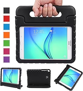 NEWSTYLE Tab A 8.0 Shockproof Case Light Weight Kids Case Super Protection Cover Handle Stand Case for Kids Children for Samsung Galaxy Tab A 8.0 8.0-inch SM-T350 - Black Color