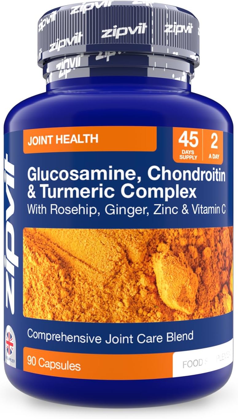 Zipvit Glucosamine Chondroitin Turmeric Complex 90 Capsules Zinc Vitamin C