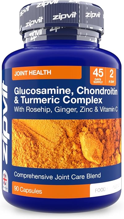 Zipvit Glucosamine Chondroitin Turmeric Complex 90 Capsules Zinc Vitamin C