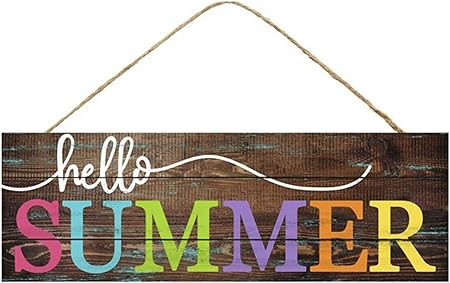 Craig Bachman 15 Wooden Sign Hello Summer Amazon Ca Home