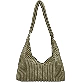 Ulisty Women Corduroy Hobo Bag Adjustable Strap Shoulder Bag Crossbody Bag Casual Purse Tote Bag Handbag