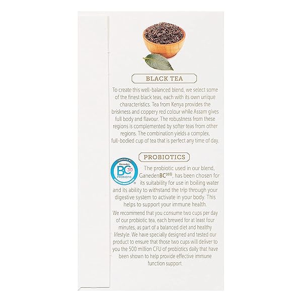 PROBIOTICS BLACK TEA – SUPPORTS IMMUNE HEALTH – ENGLISH BREAKFAST (18 TEA BAGS)
