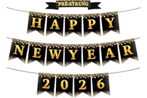 MIUCAT Happy New Year Banner 2026 - No DIY New Years Eve Party Decorations Supplies 2026 for New Years Eve Decorations