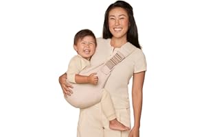 Ergobaby Upsie Hip Sling – Natural Beige Baby Carrier – Lightweight, Adjustable Sling for Toddlers – Breathable & Ergonomic Design