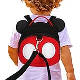 Baby Anti-Lost Harness, Yimidear Purified Cotton Toddler Safety Leash for Babies & Kids Boys and Girls (Red)
