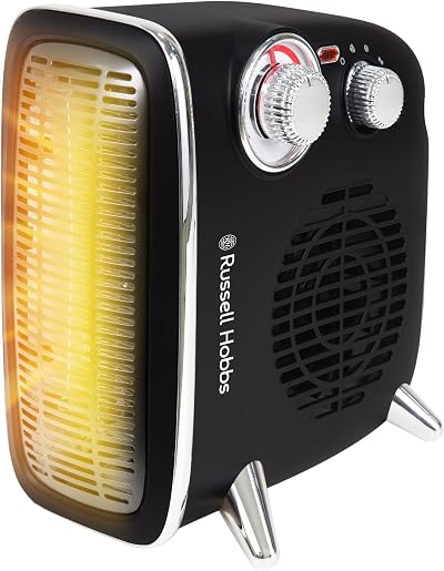 Russell Hobbs 1800W Vertical/Horizontal Retro Fan Heater RHRETHFH1001B