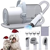 FIXR Dog Grooming Vacuum, Pet Grooming Kit with Dog Clippers, 2.5L Dust Cup 11000Pa Dogs Vacuum for Shedding Grooming, 5 Grooming Tools Home Cleaning in 1, Low Noise Pet Grooming Vacuum for Dogs