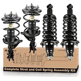 MOSTPLUS 4pcs Front Rear Struts Shocks Compatible for 2001 2002 2003 2004 2005 Honda Civic 171433 171434 171340R 171340L Complete Strut Assembly Coil Spring