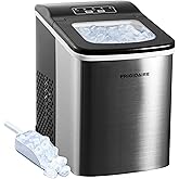 Frigidaire, 26 lb per Day, Countertop Bullet Ice Maker, Stainless Steel | Ice Making Machine with 2 Ice Sizes, Digital LED Controls, 1.9 Qt. Water Tank, Bullet-Shaped Ice Maker