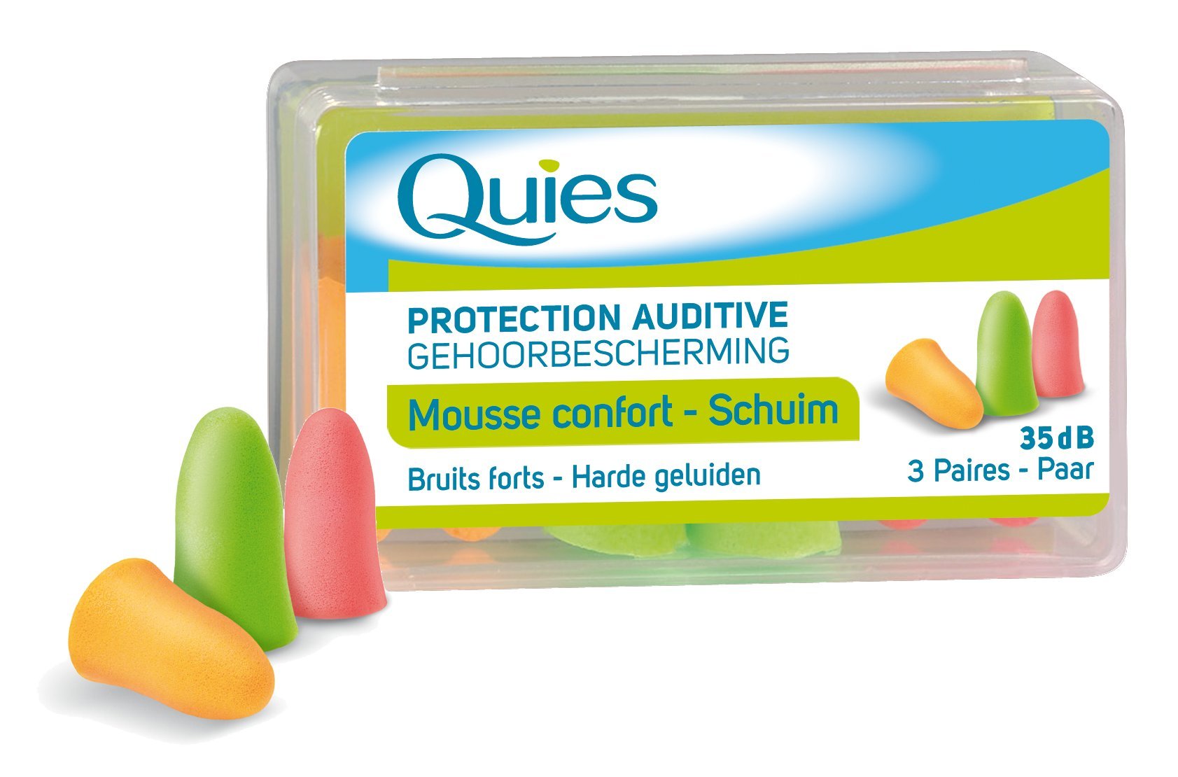 Quies Hearing Protection Foam Earplugs 3 Pairs