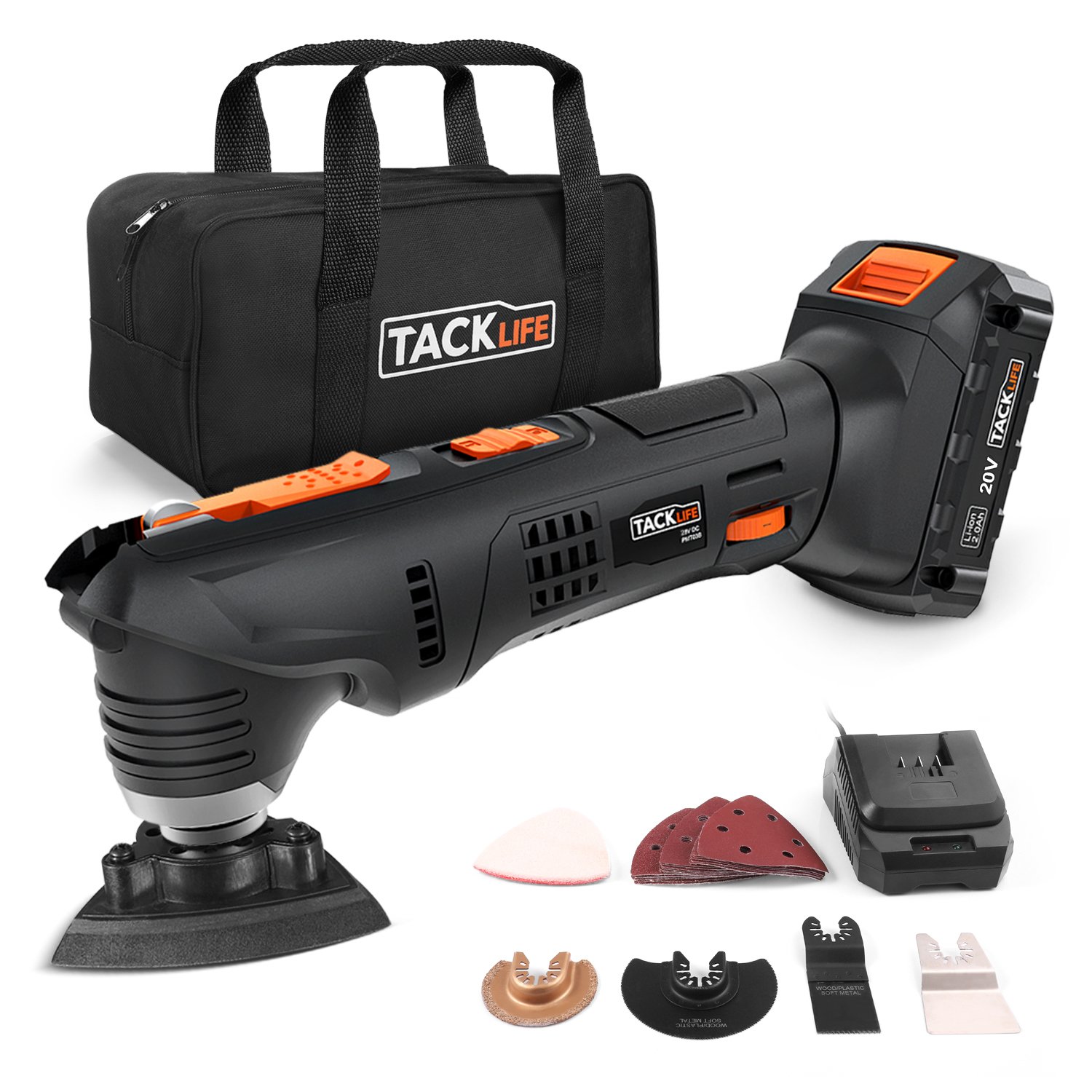 Oscillating Tool, Tacklife PMT03B 20V Max Cordless Multifunctional Tool