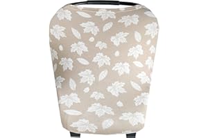 Copper Pearl Multi-Use Cover: Car Seat Covers, Nursing Cover, and Stroller Cover for Sun - Stretchy Fabric, All-Season Use, Stylish Designs, Easy Access for Moms - Oak