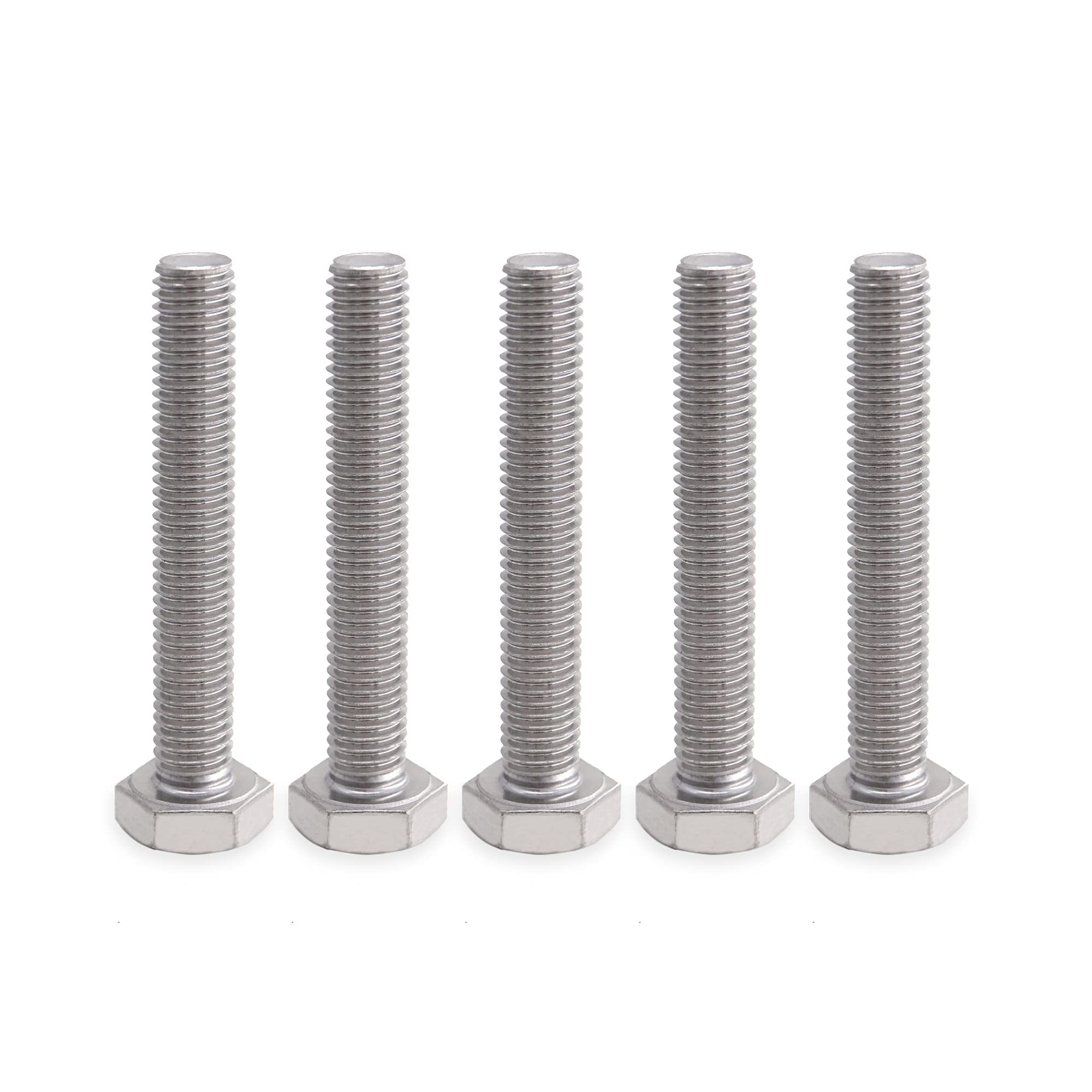VictorsHome M10 Hex Bolts Screws, M10-1.5 x 70mm 304 Stainless Steel Fully Threaded Hex Head Bolt 5pcs