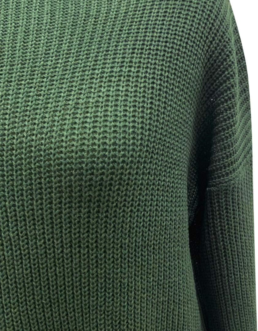 women's green sweater dress