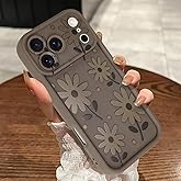 MOWIME Compatible with iPhone 17 Pro Max Case, Cute Daisy Floral Pattern Shockproof Soft TPU Protective Cover for Women Girls, Slim Anti Scratch Case for iPhone 17 Pro Max 6.9 Inch, Brown