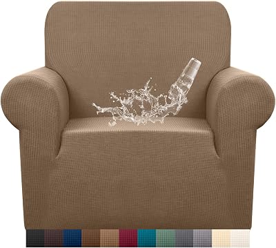 Granbest Premium Water-Repellent 1 Seater Armchair Slipcover Khaki