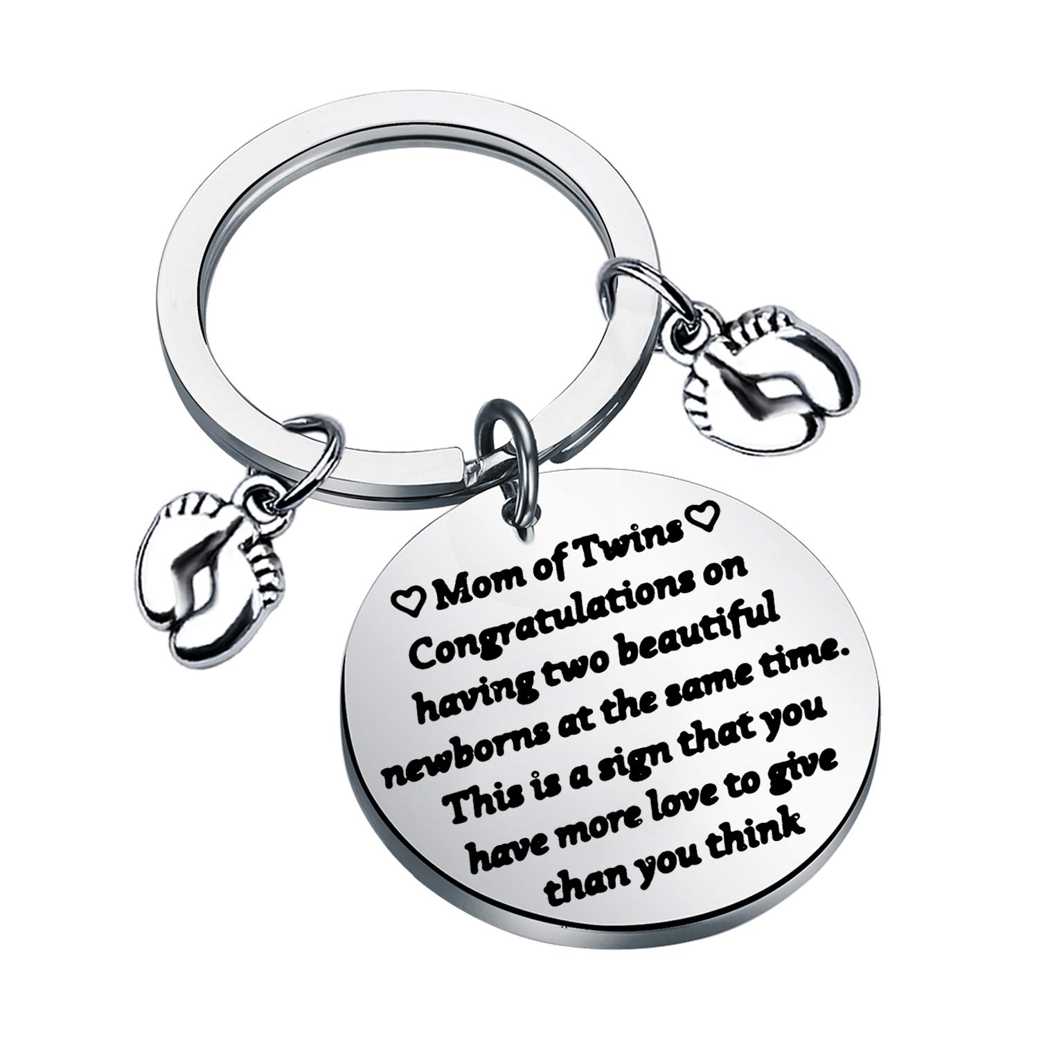 Buy BNQL Mom of Twins Gifts Twin Mama Keychain Gifts for New Moms of
