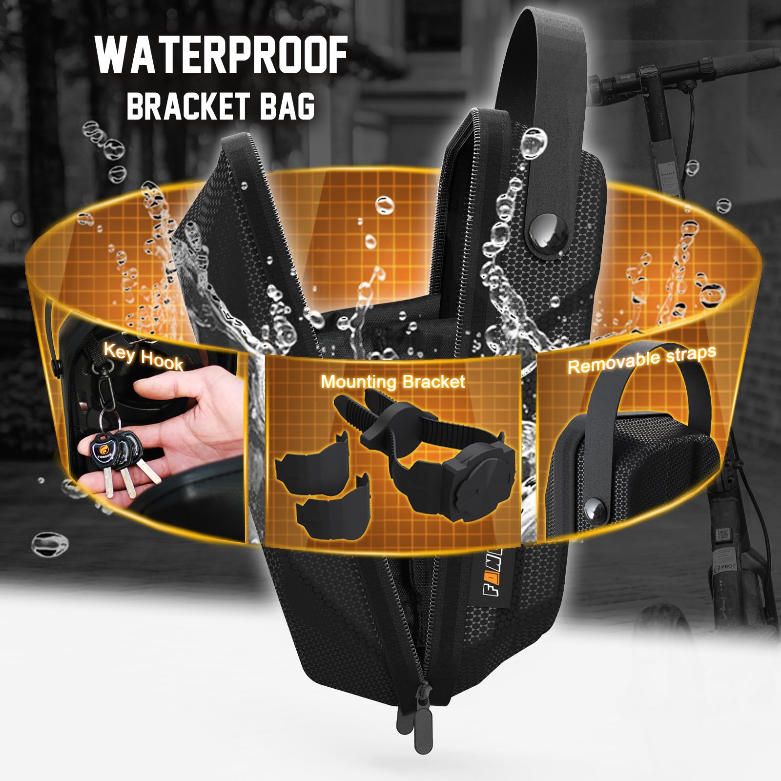 E Scooter Schloss | 8mm Dicke Kettenschloss | Handschellenschloss | Fahrradschloss | Hochsicherheits Schlösser Inklusive Aufbewahrungstasche | Schloss für E Scooter, E-Bike, Motorrad 3