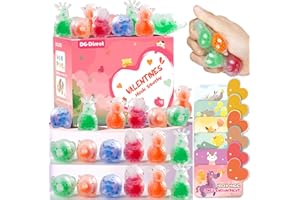 DG-DIRECT 30 Pack Valentines Day Gifts Cards with Mochi Squishy Toys for Kids, Valentine School Classroom Exchange Prizes, Valentine Party Favor Toy Set, Stress Relief Fidget for Kids (Mochi Squishy Toys)