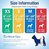 Pet Soft Male Dog Wraps 20 Count Disposable Nappies Wetness Indicator Small view 5
